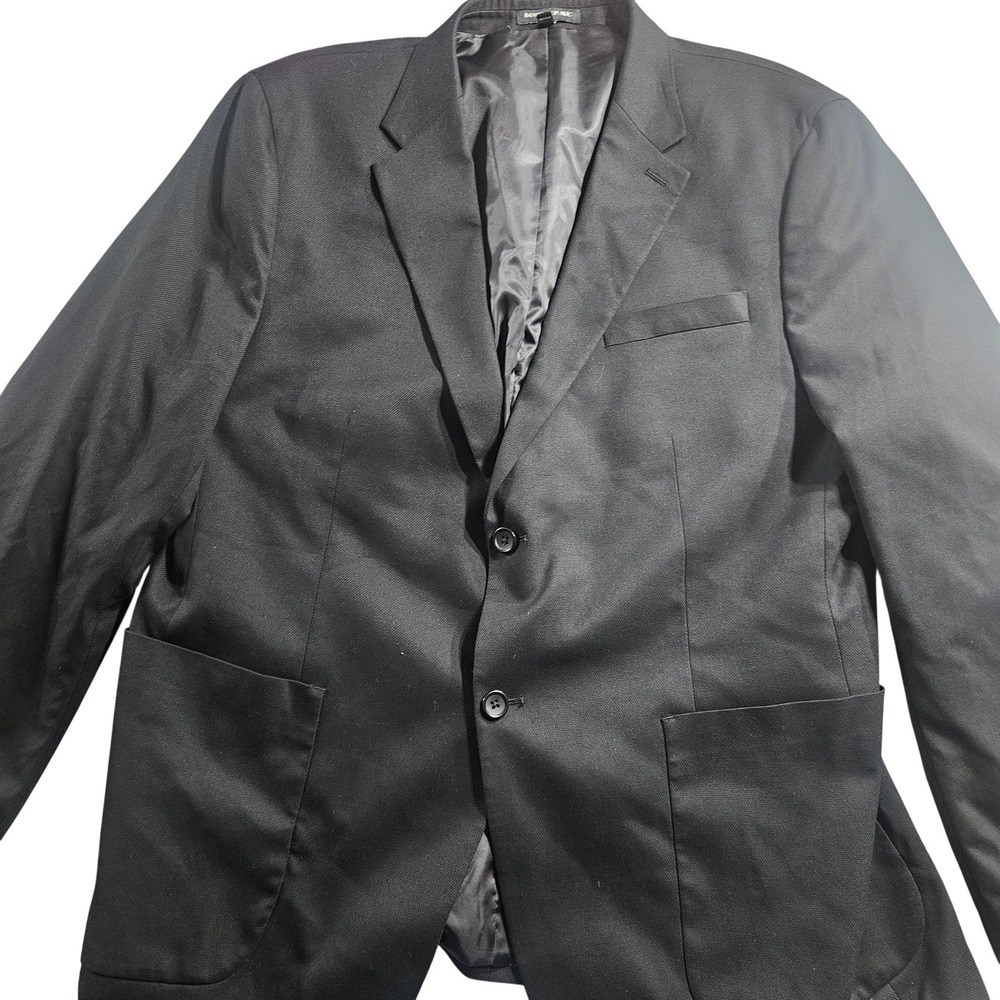 Banana Republic Blazer Mens 48R Black Tailored Fit Single Breasted Lined Classic